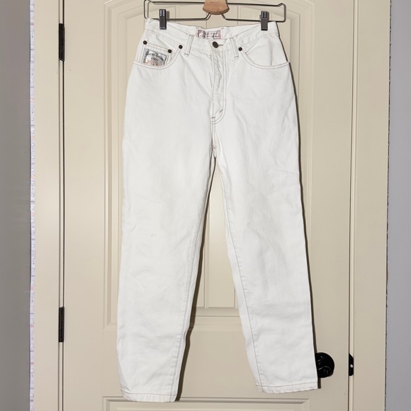 VINTAGE GUESS BY MARCIANO WHITE DENIM JEANS - Picture 2 of 7